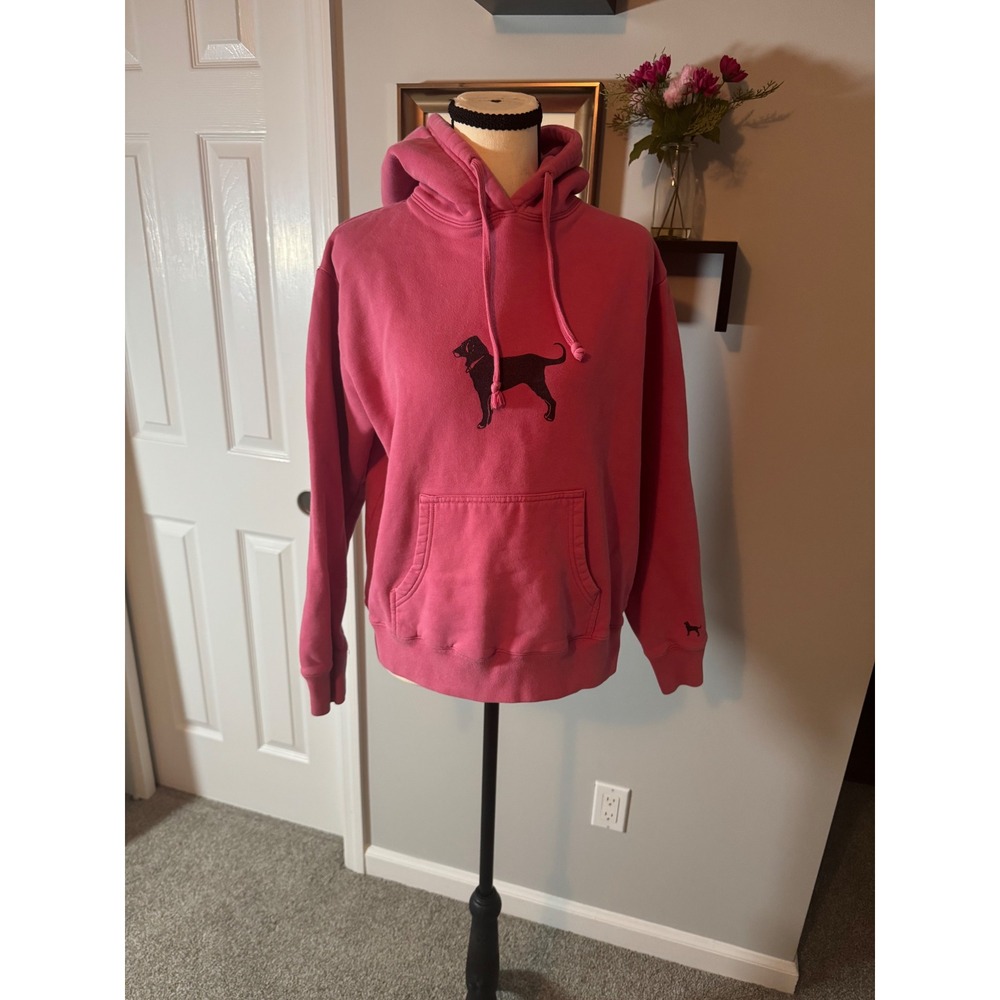 The Black Dog Pink Pullover Hoodie Sweatshirt Women Large Martha Vineyard
